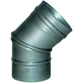 Komín koleno otočné 0-45° - DN 160mm (síla plechu 0,6mm) (koleno stavitelné 0-45° - DN 160 mm)