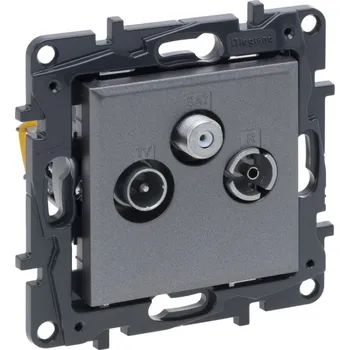 Elektrická zásuvka Televizní zásuvka Niloé Step ocelová TV+R+SAT hvězda Legrand 863480