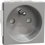 Zásuvka Unica aluminium, clonky Schneider NU303930E
