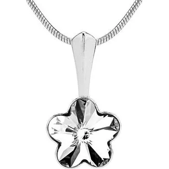 Šperk Stříbrný přívěsek květina se Swarovski® Crystals 10 mm-bezbarvá VSW016P-bezbarvá