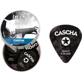 Strunný nástroj Cascha Guitar Pick Set Box Heavy (24 heavy guitar picks + metal box) + prodloužená záruka 3 roky