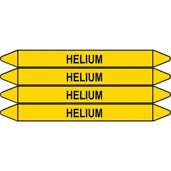 samolepka Značení potrubí, helium,4 ks, 250 × 26 mm