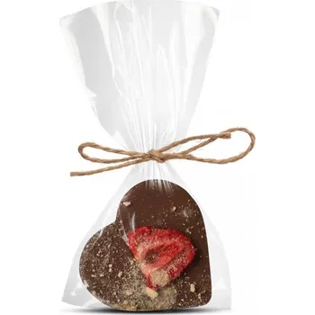 Čokoláda JANEK Mléčné srdíčko s lyofilizovanou jahodou a banánem 14 g