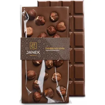 Cukrovinka JANEK Mléčná čokoláda s lískovými ořechy 105 g