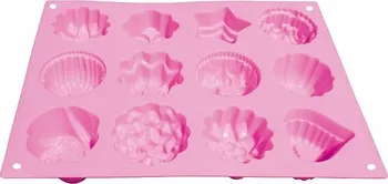 Alvarak Silikonová forma na minidezerty 12 tvarů růžová