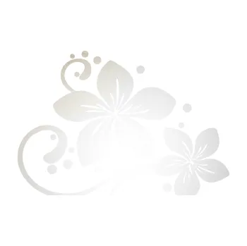 Samolepící dekorace SAMOLEPKA Květina dekor 035 pravá (82 - odrazková reflexní bílá) NA AUTO, NÁLEPKA, FÓLIE, POLEP, TUNING, VLASTNÍ TEXT, TISK, AUTOSAMOLEPKY.cz, POLEPY, OBRÁZEK, LOGO, SAMOLEPKY