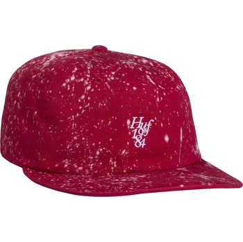 Kšiltovka huf Pánská kšiltovka splattered bleach curved visor red