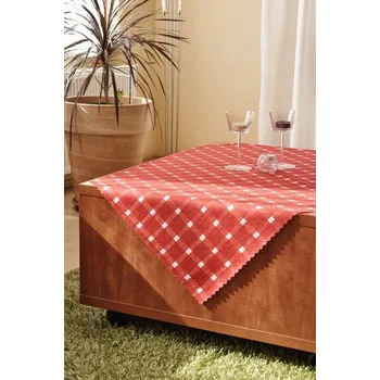 ubrus Polášek Holešov Ubrus teflon tisk-kostka červená Červená 100% polyester geometrie 120x160