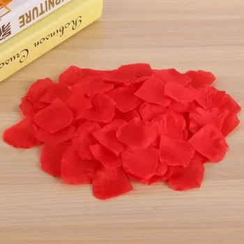 Plátky růží, textilní dekorace, barva červená, balení 1000 ks