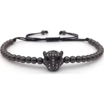 Náramek B-TOP Unisex korálkový náramek Leopard