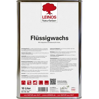 Olej na dřevo LEINOS naturfarben LEINOS 342 Tekutý vosk s integrovaným základem 10 L + zdarma dárek v hodnotě 318 Kč - Anza Elite štětec plochý 100 mm
