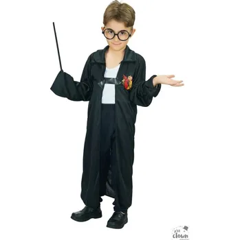 Karnevalový kostým P'TIT CLOWN Plášť čaroděj vel. 120 -130 cm (7-9 let)