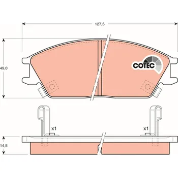 Brzdová destička Sada brzdových destiček, kotoučová brzda TRW GDB893