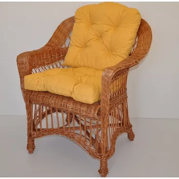 Zahrada Axin Trading s.r.o. Křeslo Weigier přírodní - polstr žlutý melír