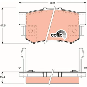 Brzdová destička Sada brzdových destiček, kotoučová brzda TRW GDB3154