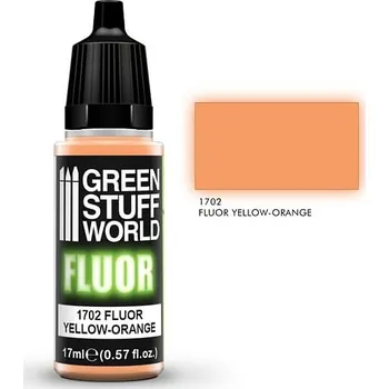 Modelářská barva Green Stuff World: Fluor Paint Yellow-Orange (UV) 17ml