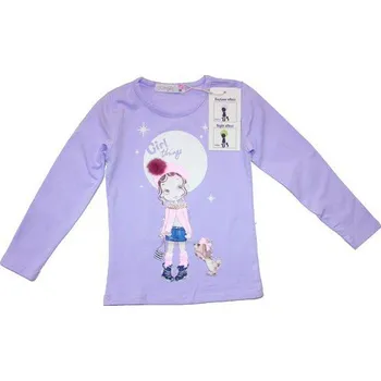 Dětské tričko dívčí s dlouhým rukávem GIRL 2903 lila 917/13 vel. 98