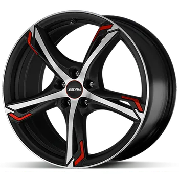 Disk Alu disk Ronal R62 Red 8,5x20 5x114 ET50 černý leštěný červený