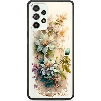 Pouzdro na mobilní telefon Lesklý kryt Mobiwear Glossy - Samsung Galaxy A52 / A52s 5G - G014G Krémové květy (Prémiové lesklé pouzdro, obal, kryt Mobiwear Glossy na mobil Samsung Galaxy A52 / A52s 5G - G014G Krémové květy, materiál Plast + TPU silikon - krytí po všech stranách,)