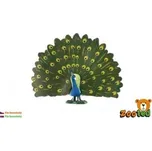 Páv korunkatý zooted plast 12cm