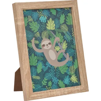 Plakát Homea Dětský obrázek s rámečkem lenochod 13 x 18 cm