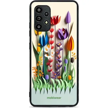 Pouzdro na mobilní telefon Lesklý kryt Mobiwear Glossy - Samsung Galaxy A32 4G - G015G Barevné květinky (Prémiové lesklé pouzdro, obal, kryt Mobiwear Glossy na mobil Samsung Galaxy A32 4G - G015G Barevné květinky, materiál Plast + TPU silikon - krytí po všech stranách, neošoupateln
