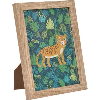 Plakát Homea Dětský obrázek s rámečkem leopard 13 x 18 cm