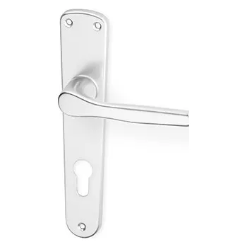 Dveřní kování ACT SERVIS ACT - Monet HR Provedení: PZ (vložkový zámek), Povrch: F1 - stříbrný elox, Rozteč: 90 mm