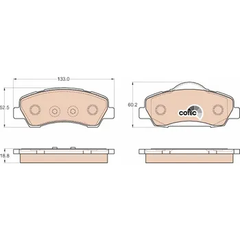 Brzdová destička Sada brzdových destiček, kotoučová brzda TRW GDB1992