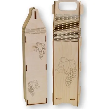 Stojan na víno Nosič na víno, sekt, destilát (nosič na víno z překližky)