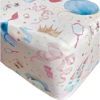 Prostěradlo Mimilove Bavlněné prostěradlo na přebalovací podložku 50x70 cm Princezna