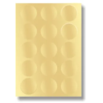 Samolepící hvězdičky ZLATÁ CS-1 (formát A4/15ks), 50mm