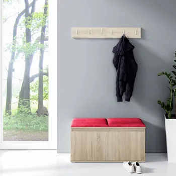 Předsíňová stěna Předsíňová stěna Emi 5 - sonoma Barva panelů: Červená - Trinity 09