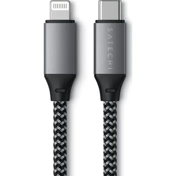 Datový kabel Satechi Certifikovaný kabel USB-C/Lightning - Satechi, Short 25cm Gray