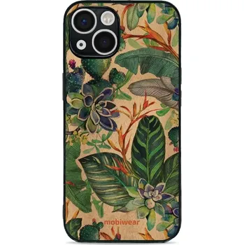 Pouzdro na mobilní telefon Lesklý kryt Mobiwear Glossy - Apple iPhone 13 - G036G - Sukulenty (Prémiové lesklé pouzdro, obal, kryt Mobiwear Glossy na mobil Apple iPhone 13 - G036G - Sukulenty, materiál Plast + TPU silikon - krytí po všech stranách, neošoupatelný potisk, tenké)