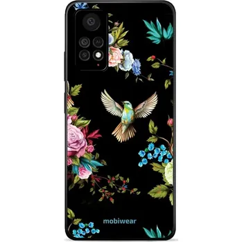 Pouzdro na mobilní telefon Lesklý kryt Mobiwear Glossy - Xiaomi Redmi Note 11 Pro 5G - G041G - Ptáček a květy (Prémiové lesklé pouzdro, obal, kryt Mobiwear Glossy na mobil Xiaomi Redmi Note 11 Pro 5G - G041G - Ptáček a květy, materiál Plast + TPU silikon - krytí po všech stranách,)