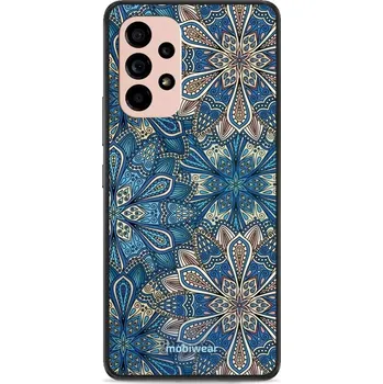 Pouzdro na mobilní telefon Lesklý kryt Mobiwear Glossy - Samsung Galaxy A53 5G - G038G - Modré mandala květy (Prémiové lesklé pouzdro, obal, kryt Mobiwear Glossy na mobil Samsung Galaxy A53 5G - G038G - Modré mandala květy, materiál Plast + TPU silikon - krytí po všech stranách,)