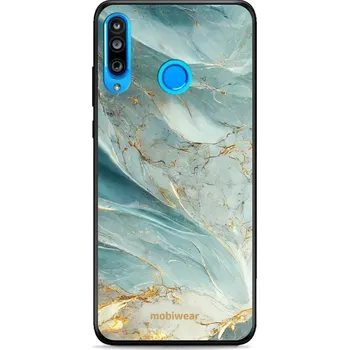 Pouzdro na mobilní telefon Lesklý kryt Mobiwear Glossy - Huawei P30 Lite - G022G Zelenkavý a zlatavý mramor (Prémiové lesklé pouzdro, obal, kryt Mobiwear Glossy na mobil Huawei P30 Lite - G022G Zelenkavý a zlatavý mramor, materiál Plast + TPU silikon - krytí po všech stranách,)