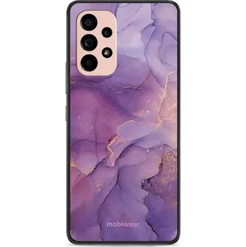 Pouzdro na mobilní telefon Lesklý kryt Mobiwear Glossy - Samsung Galaxy A53 5G - G050G - Fialový mramor (Prémiové lesklé pouzdro, obal, kryt Mobiwear Glossy na mobil Samsung Galaxy A53 5G - G050G - Fialový mramor, materiál Plast + TPU silikon - krytí po všech stranách, neošoupateln