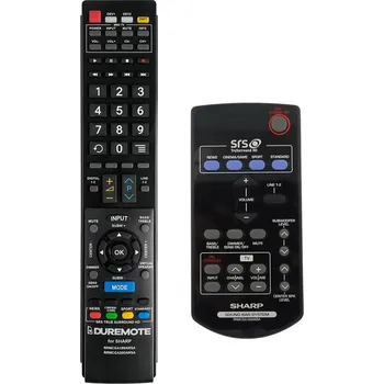 Dálkový ovladač SHARP RRMCGA199AWSA + ovládání TV (mini TV) - dálkový ovladač duplikát