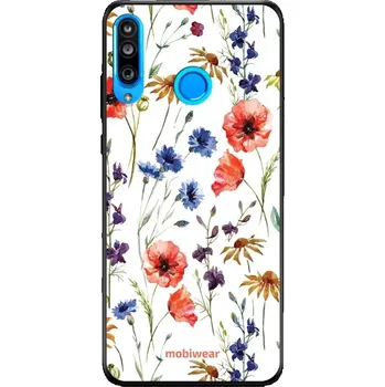 Pouzdro na mobilní telefon Lesklý kryt Mobiwear Glossy - Huawei P30 Lite - G032G - Luční kvítí (Prémiové lesklé pouzdro, obal, kryt Mobiwear Glossy na mobil Huawei P30 Lite - G032G - Luční kvítí, materiál Plast + TPU silikon - krytí po všech stranách, neošoupatelný potisk, tenké)