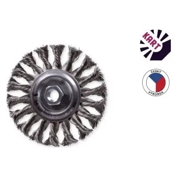 Brusný kartáč Radiální kartáč copánkový pr.115mm, drát 0,4mm - nerez