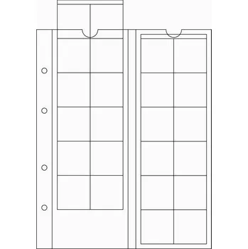Sběratelství OPTIMA listy 34 - 24 polí na mince do ø 34 mm