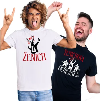 Trička Ženich paroháč / Ženichova ochranka, Barva látky ružová, Variant Tričko (Team Ženicha), Velikost S