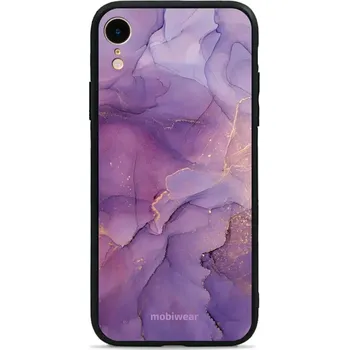Pouzdro na mobilní telefon Lesklý kryt Mobiwear Glossy - Apple iPhone XR - G050G - Fialový mramor (Prémiové lesklé pouzdro, obal, kryt Mobiwear Glossy na mobil Apple iPhone XR - G050G - Fialový mramor, materiál Plast + TPU silikon - krytí po všech stranách, neošoupatelný potisk,)