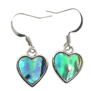 Náušnice Naušnice srdíčka s mušlí Paua