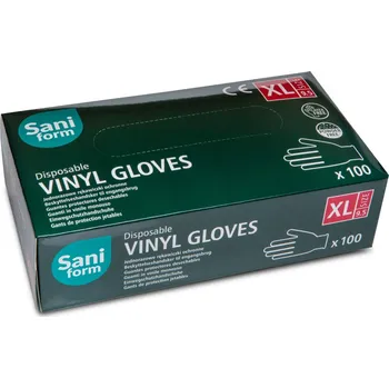 Pracovní oblečení Saniform - vinylové rukavice, bezpudrové, vel XL, 100ks Velikost: XL