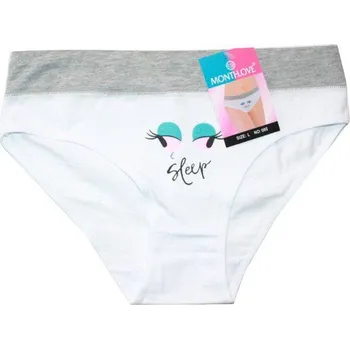 Dámské kalhotky do boků bílé dvě oči 065 593/172