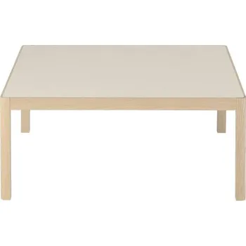 Konferenční stolek Muuto Konferenční stolek Workshop 86x86, warm grey linoleum / oak