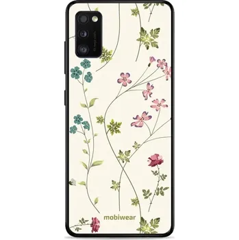 Pouzdro na mobilní telefon Lesklý kryt Mobiwear Glossy - Samsung Galaxy A41 - G035G - Tenké rostlinky s květy (Prémiové lesklé pouzdro, obal, kryt Mobiwear Glossy na mobil Samsung Galaxy A41 - G035G - Tenké rostlinky s květy, materiál Plast + TPU silikon - krytí po všech stranách,)